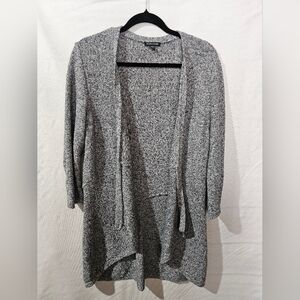 Eileen Fishet Gray Open Front Women's Sweater